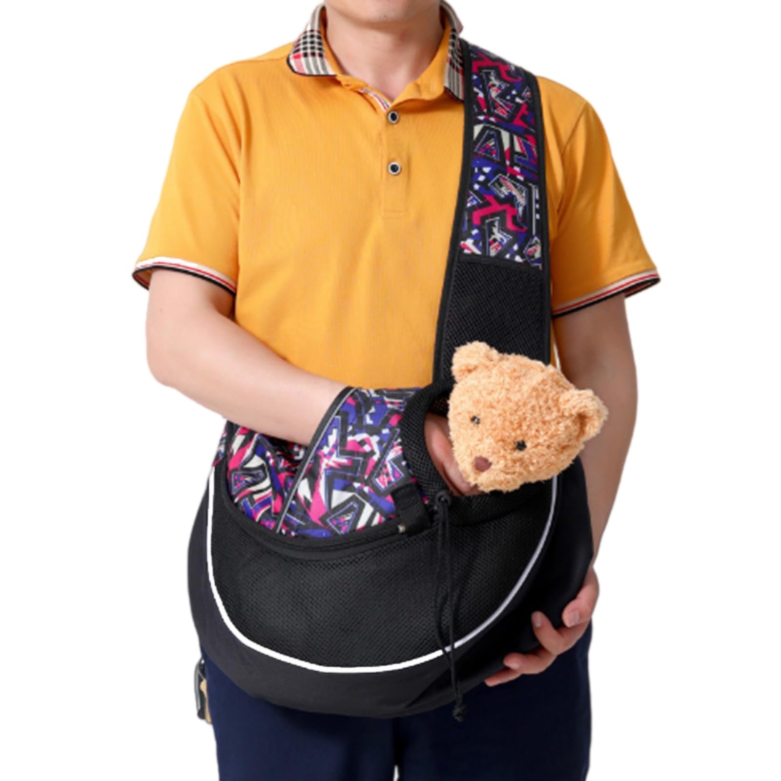 Veslyn Pet Travel Bag Single Shoulder Carrier Backpack For Small Dogs & Cats, Oxford Mesh Breathable Crossbody Puppies-style 3-s