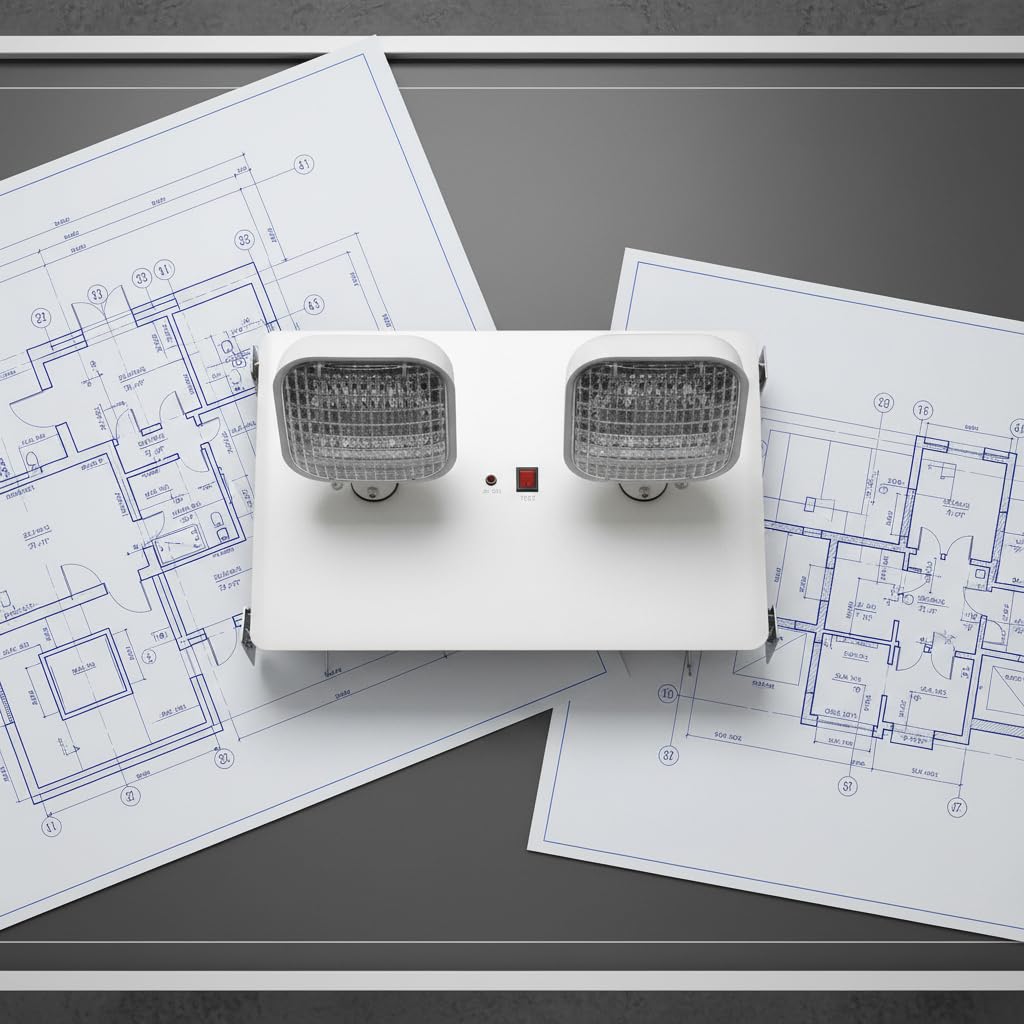 73158 Recessed Twin Head Emergency Lighting Units White