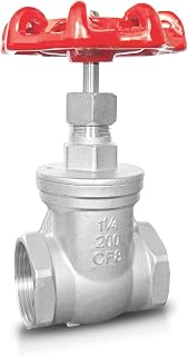 SYWUWV 1-1/4" NPT 304 Stainless Steel Gate Valve - Heavy Duty Leak-Proof Sluice Valve for Water, Oil, Gas, Plumbing & HVAC (DN32)