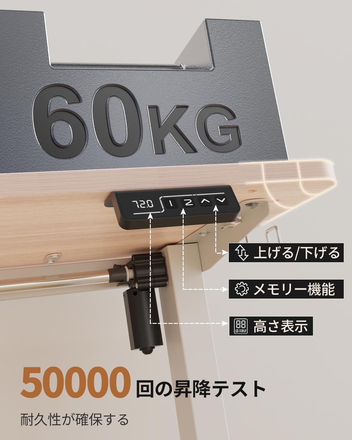 Amazon | Anovara 昇降デスク 電動 昇降式デスク ローデスク 幅