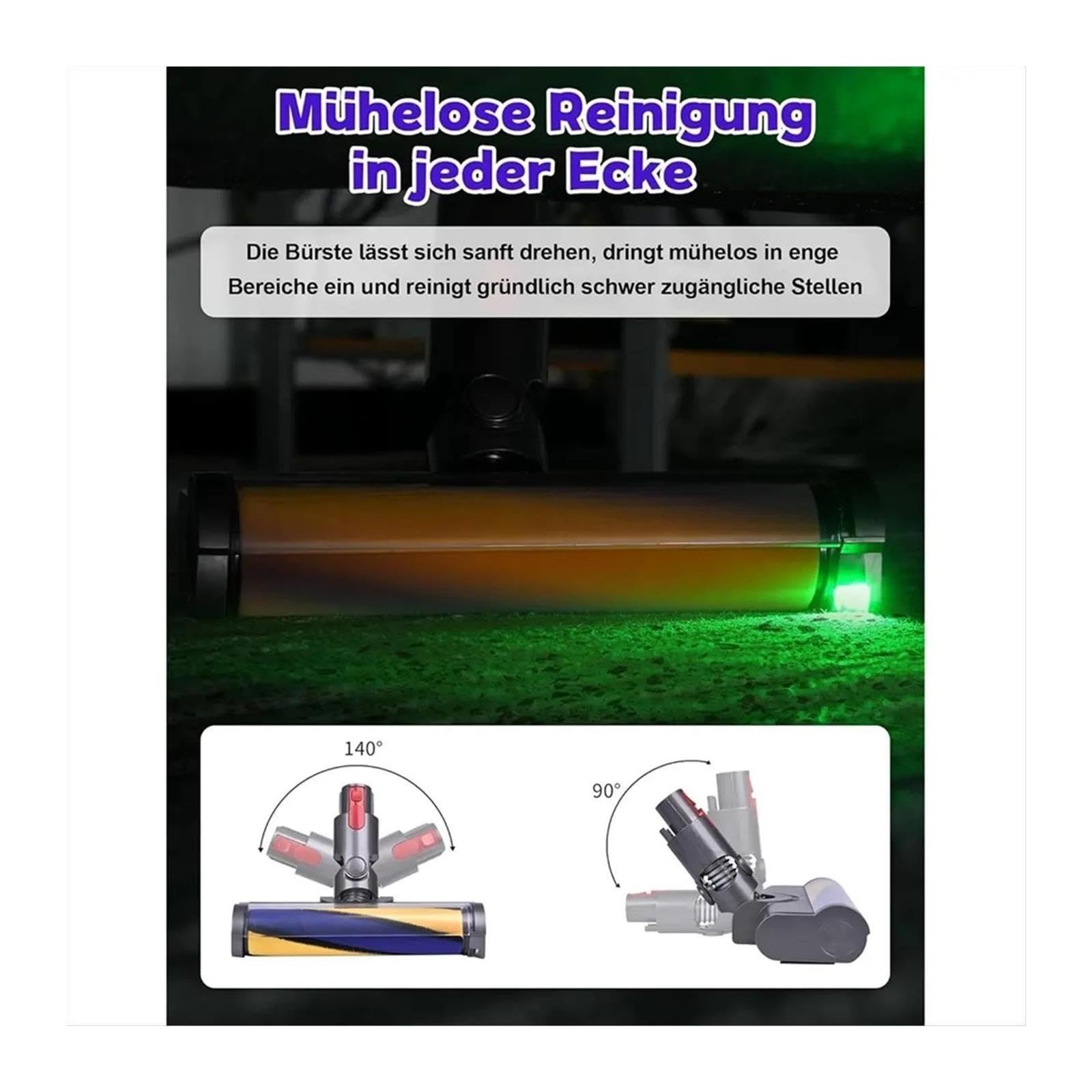 Cepillo de suelo con rodillo suave, compatible con Dyson, V7 V8 V10 V11