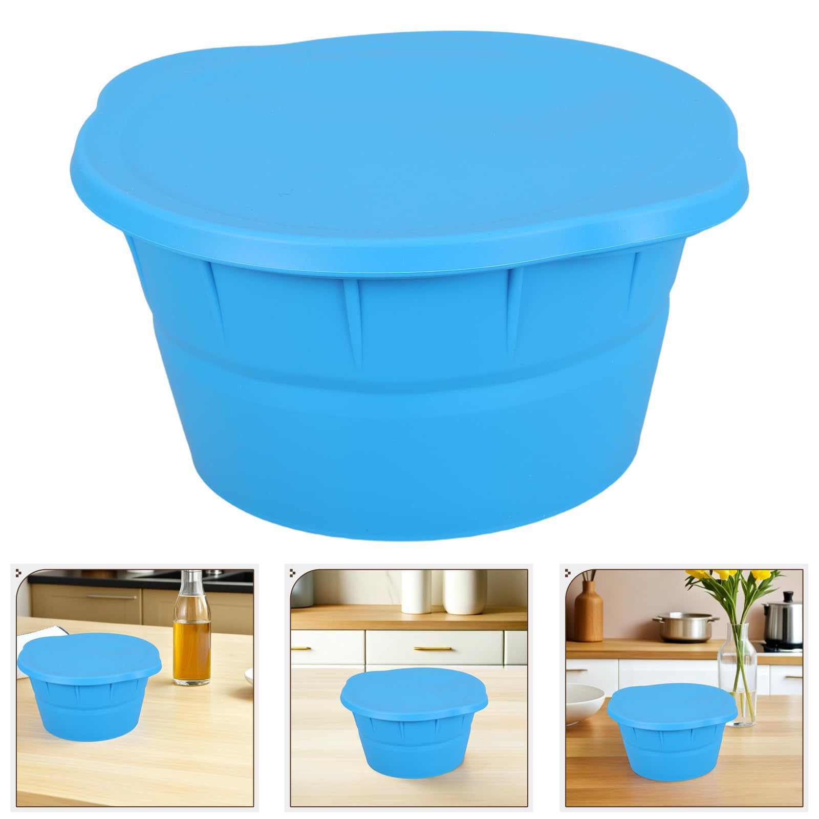 Hemobllo Molde de Silicona Redondo para Cubitos de Hielo Reutilizable Diseño Plegable y Capacidad de 3.6l Adecuado para Spa en Casa y Viajes