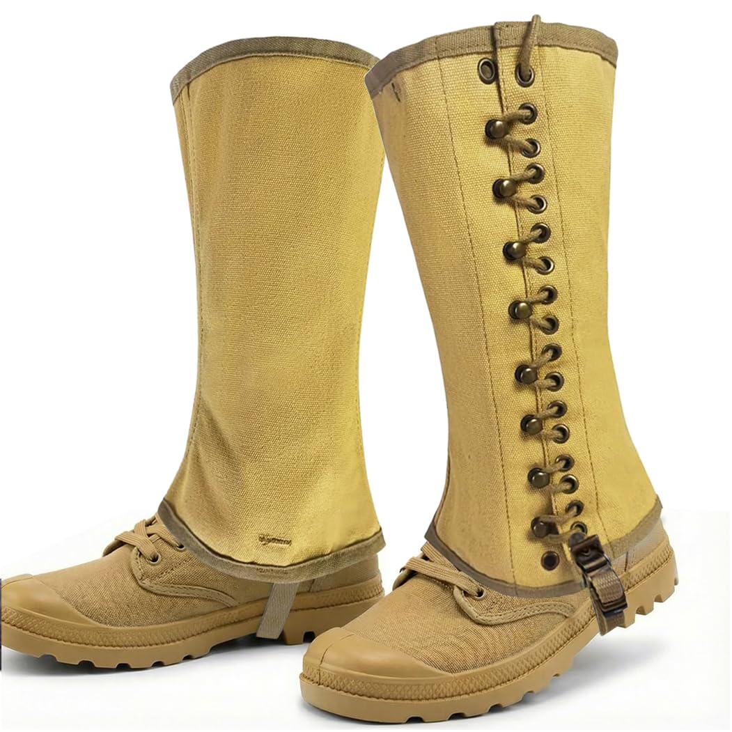 WW2 US. M1936 Gaiters Leggings Repro WWII Soldier Canvas Puttee for Hiking Climbing Khaki