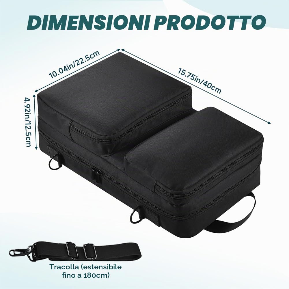 Custodia per Controller DJ per Pioneer DDJ-200/DDJ-WeGO4, per AlphaTheta DDJ-FLX 2, per Controller DJ Hercules Inpulse 200/200 MK2 Copertura da Viaggio Portatile con Tracolla