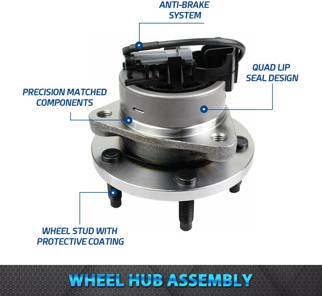 CRS NT513206 Pair Front Wheel Bearing Hub Assembly for for 2006-2011 Chevrolet HHR 2005-2010 Cobalt 2007-2010 Pontiac G5 2005-2006 Pursuit 2003-2007 Saturn Ion 4-Wheel ABS