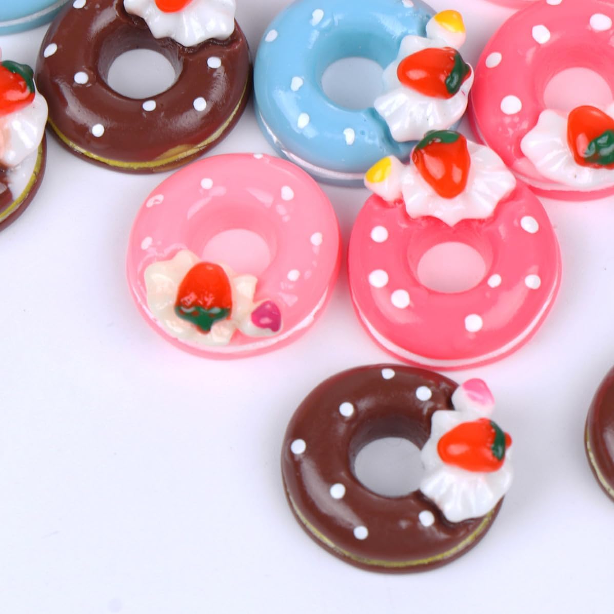 20pcs Artificial Ring-shaped Resin Phone Charm Ornament image 4