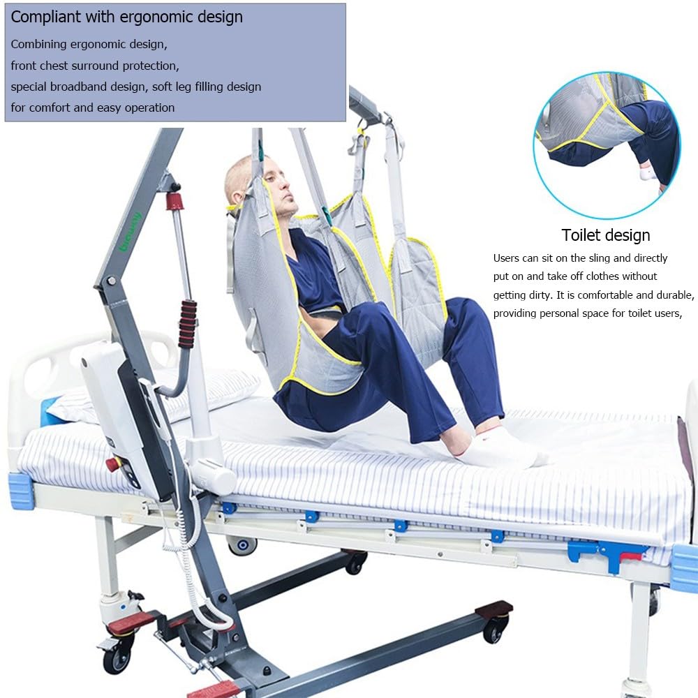 HUTRADE ArnéS ElevacióN Paciente Cuerpo Completo, GrúA De Paciente, Eslinga De ElevacióN con Soporte para La Cabeza para Enfermería,Anciano,Discapacitado