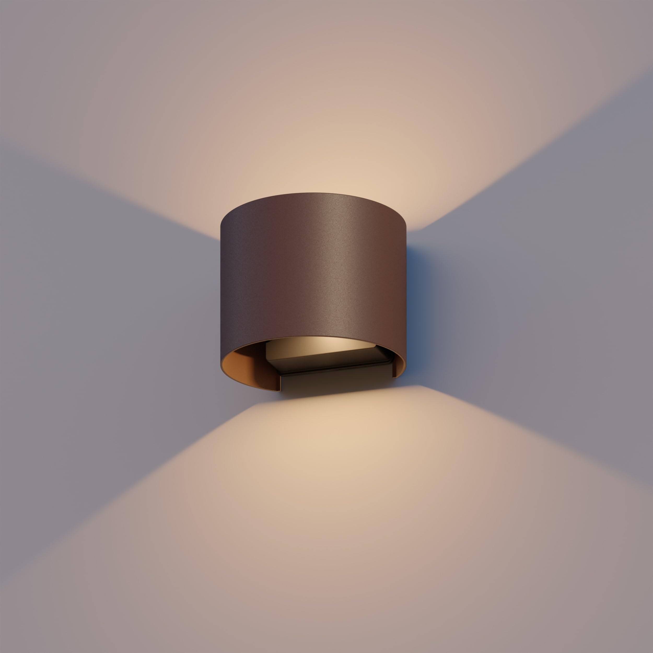 CALEX LED Wall Lamp Verona, Oval, LED Up & Down, Adjustable Beam Angle, 7W, Garden Lighting, Modern Design, Warm White Light, for Indoors and Outdoors, Bronze