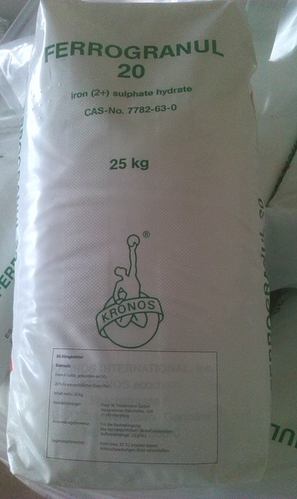 Beckmann/Kronos Profi Eisendünger 25 Kg von Heinrichs Agrar aus der Layenmühle - zur Bekämpfung von Moos im Rasen Garten