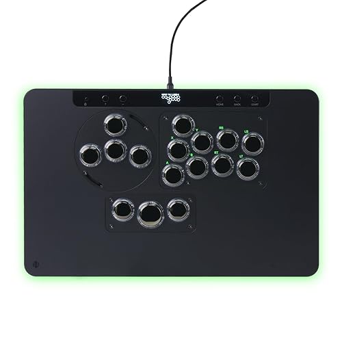 Haute42 Leverless Controller Arcade Stick: Leverless Arcade Stick X Series with Ambient RGB and Tournament Lock Switch,Arcade Stick with Kailh Ice Cream Switches,Arcade Controller with Interchangeable Module for Switch, PC, PS4, PS3