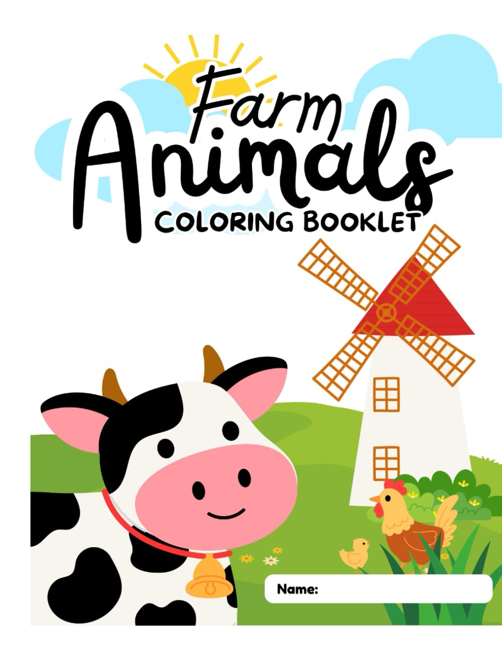 Farm Animals Coloring Book for Kids: Fun and Simple Farm Animal Coloring Pages for Toddlers and Preschoolers Ages 2–5 (Little Animal World Coloring Books)