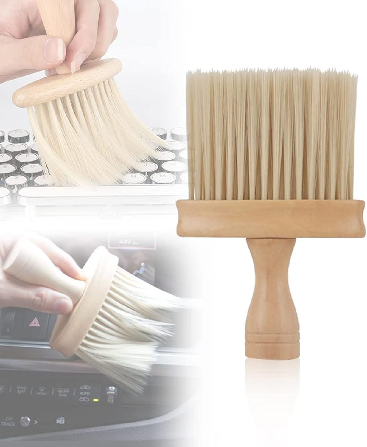 Dusting Brush, Instrument Cleaning Brushes, Art, Drafting, Architecture Cleaning Tool, Nylon Practical Tool w Wooden Handle, Bedroom Car Interior-image-24