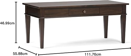 Miniatura 23 de SIMPLIHOME Carlton - Mesa auxiliar cuadrada de transición de madera maciza de 18 pulgadas de ancho, color gris rústico para sala de estar y