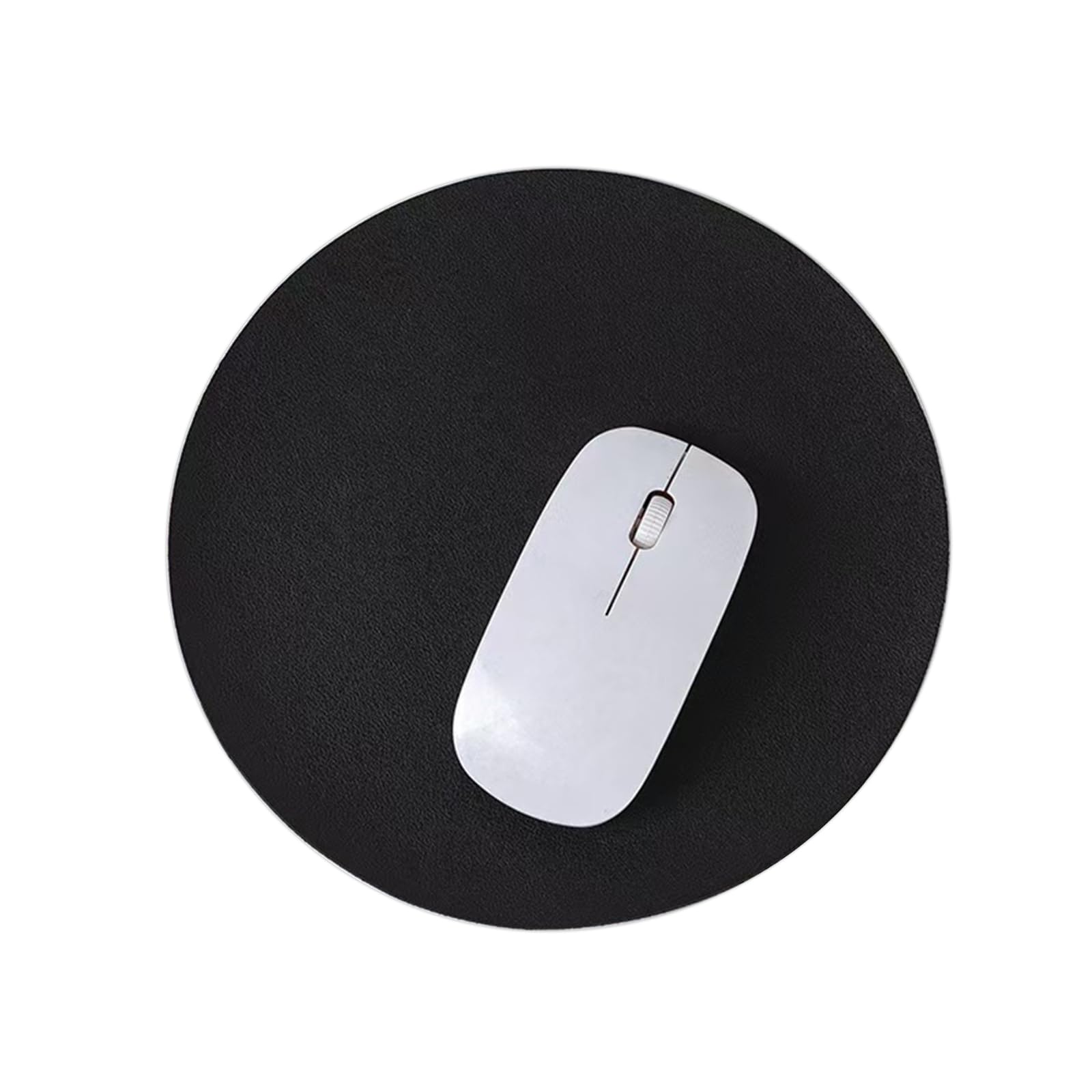 Round Mouse Pad, Personalized Premium-Textured Mouse Mat Design, Small Round Mousepad 8.7 x 8.7 Inch, Anti-Slip Waterproof Rubber Mouse Mat for Office Home Gaming Laptop Men Women Kids, Black