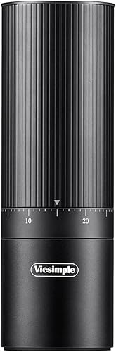 V6 Pro - Molinillo de café eléctrico portátil, 60 ajustes de molienda USB-C recargable, 4400 mAh para café expreso a frío, molinillos de café