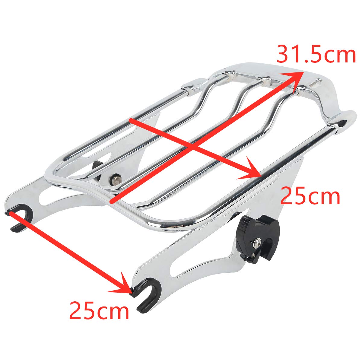 XMT-MOTO 2-Up Luggage Rack For Harley Davidson Touring Models 2009 & Later