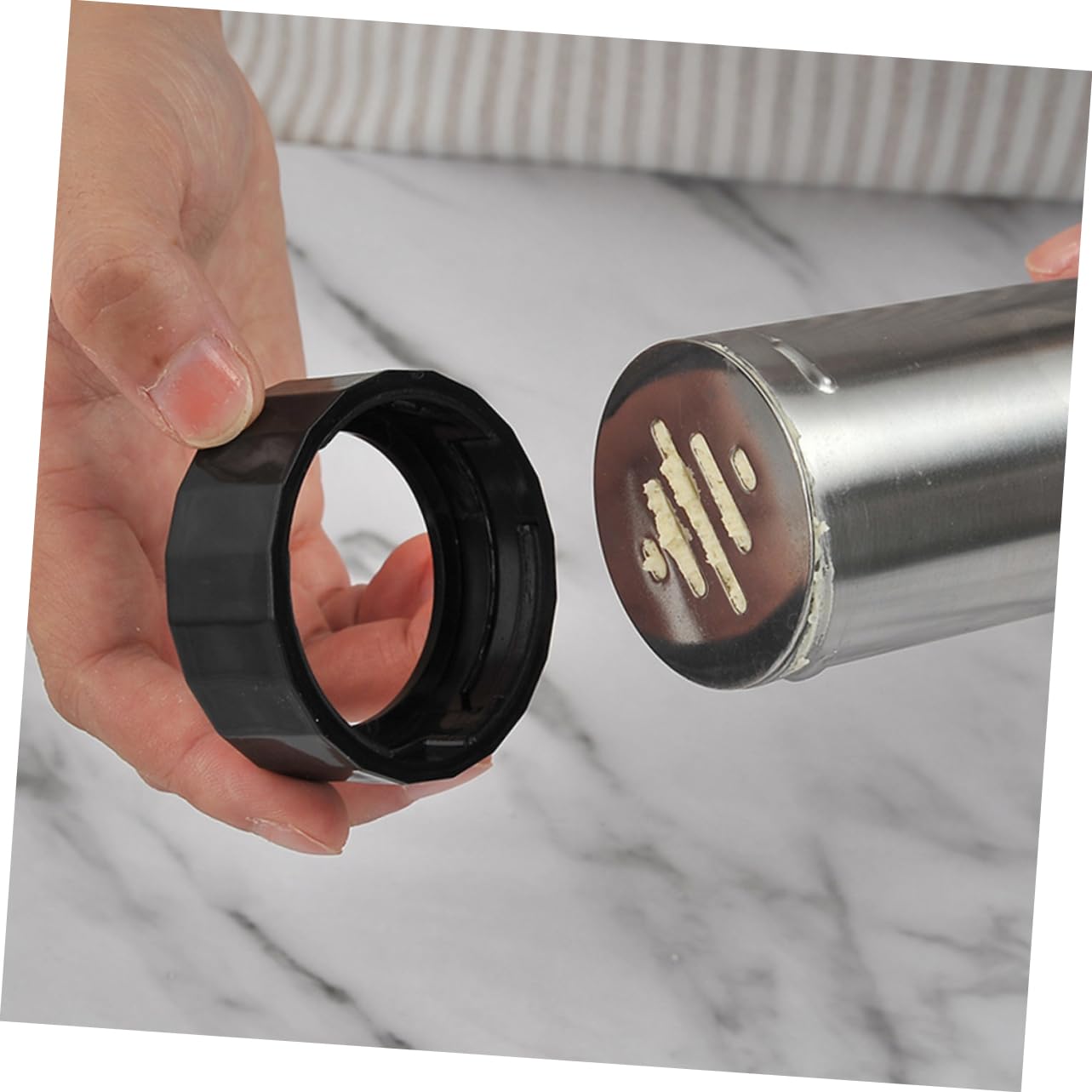 Cabilock 2 Piezas Herramienta de Prensado para Galletas Inoxidable con Boquillas y Moldes para Repostería Ligera y Desmontable para Cocina y Cafetería