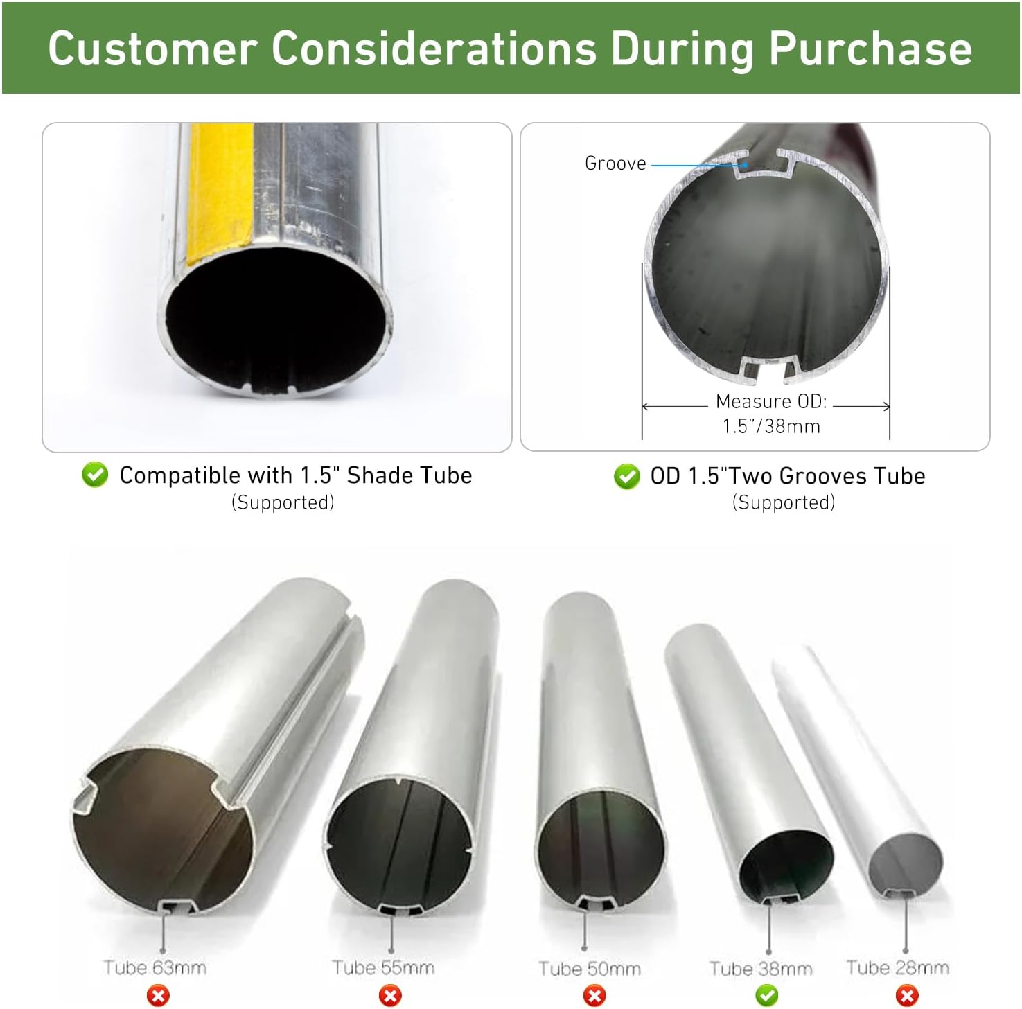 DM25LEU/S -1.1/28 Bi-Directional Battery Motor for Roller Shades - Quiet, Wireless, and Easy to Install