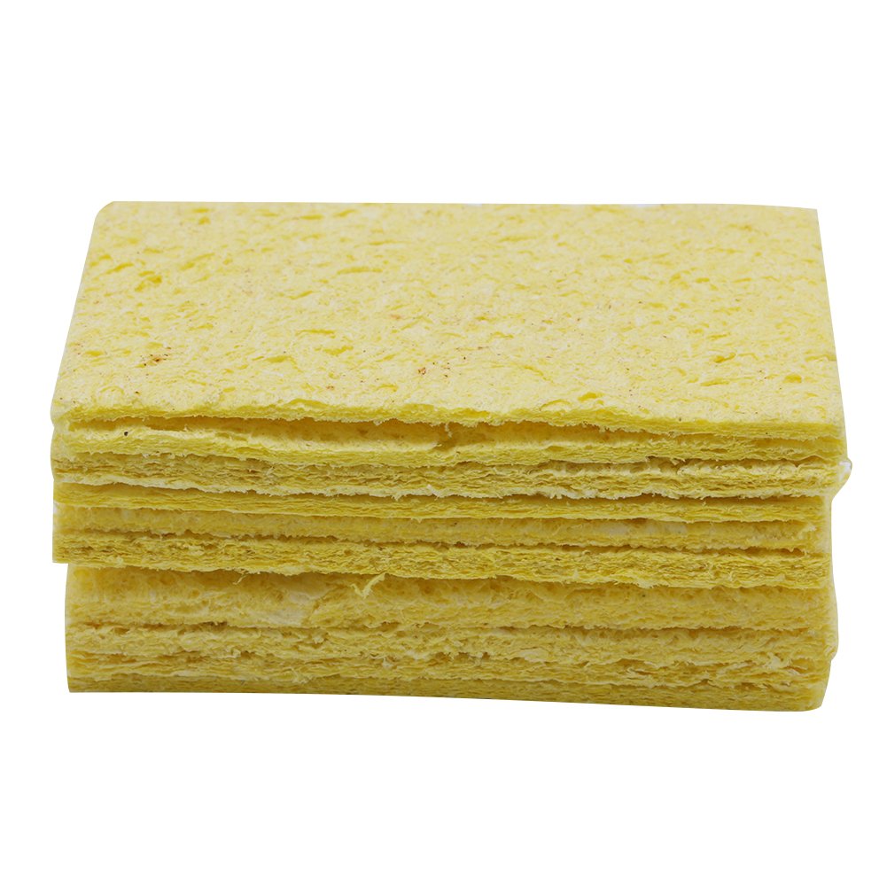 Nawwgy 10pcs Electric Welding Soldering Iron Sponge Cleaner Cleaning Sponge