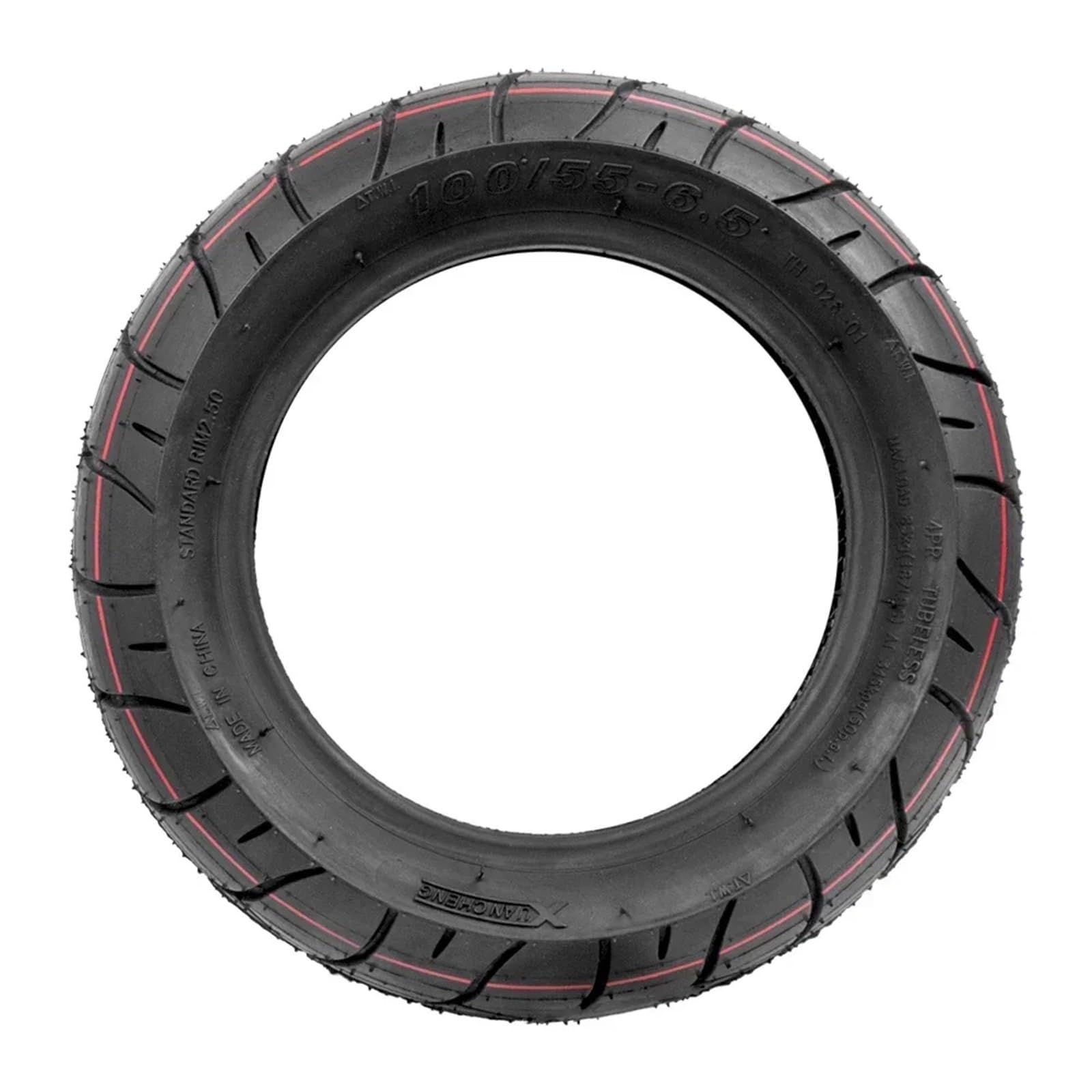 Pneu Trotinette Electrique,Roue Trottinette Electr Pneu à vide de 11 pouces for scooter électrique tout-terrain 100/55-6,5, pneus tubeless