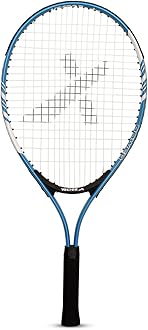 Vector X VXT-520 Strung Tennis Racquet with Cover, 23-inch (Yellow/White) (Blue)