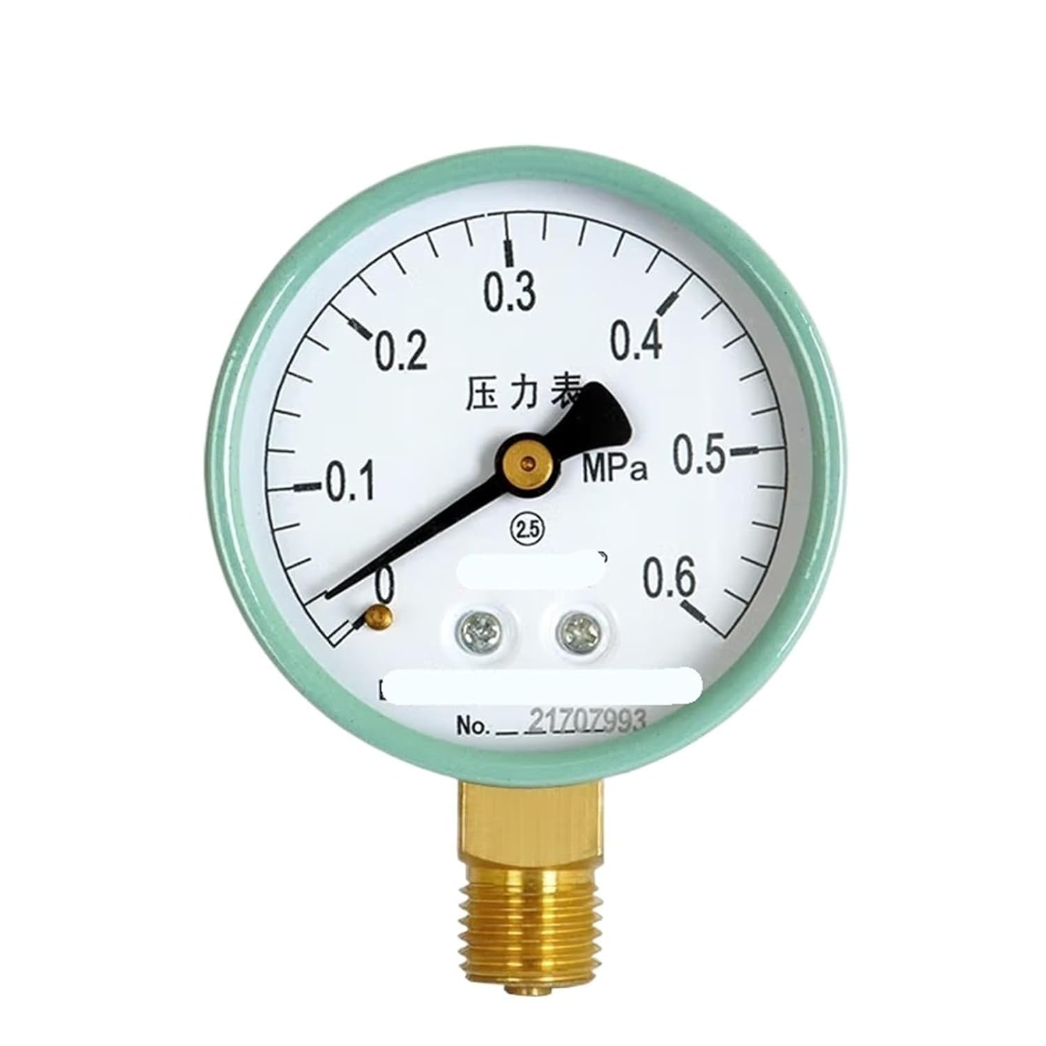 Y-60 Ordinary Pressure Gauge 60mm Radial 2.5 Level Pointer Vacuum Gauge Water Pressure Gauge Oil Pressure Gauge air Pressure Gauge 0-0.25(0-0.16mpa)
