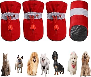 DAGGERS Pack of 4 Pcs Dog Boots Paw Protector Anti-Slip Upgraded Sole Shoes with Reflective Straps Design for Shih tzu, Bi... Price In India