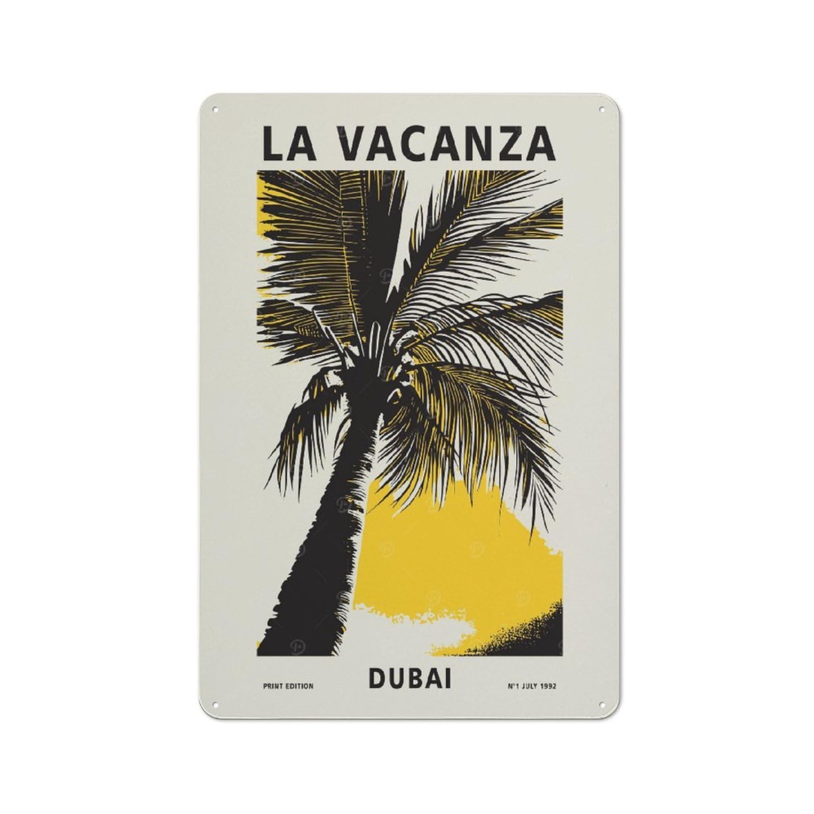 Dubai Paradise Industrial-style Tin Sign 30x20cm for Garage Or Workshop, for Garage, Workshop And Man Cave Decoration