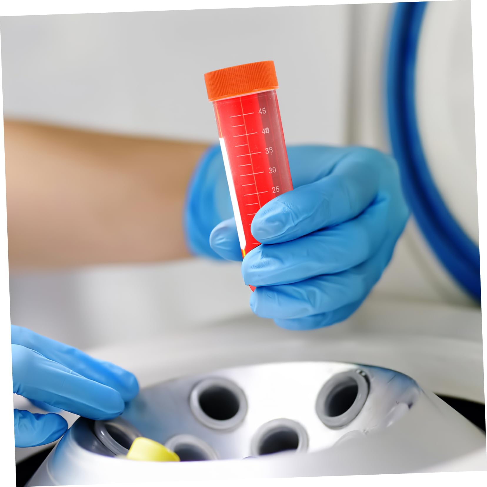 Amosfun 100piezas Tubos De Centrífuga Rosca Para Experimentos Científicos Tipo Probeta Con Tapon Material De Laboratorio