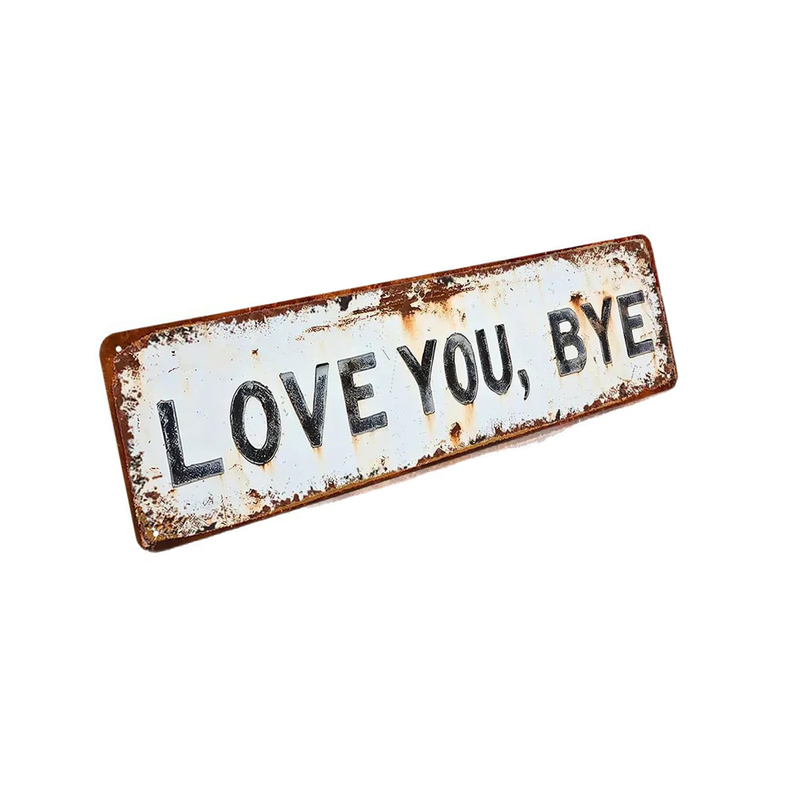 Love You Bye Vintage Metal Sign Wall Art Romantics Hanging Plaques for Entryway or Hallway Enhancing Home Ambiances Gift Entryway Wall Art