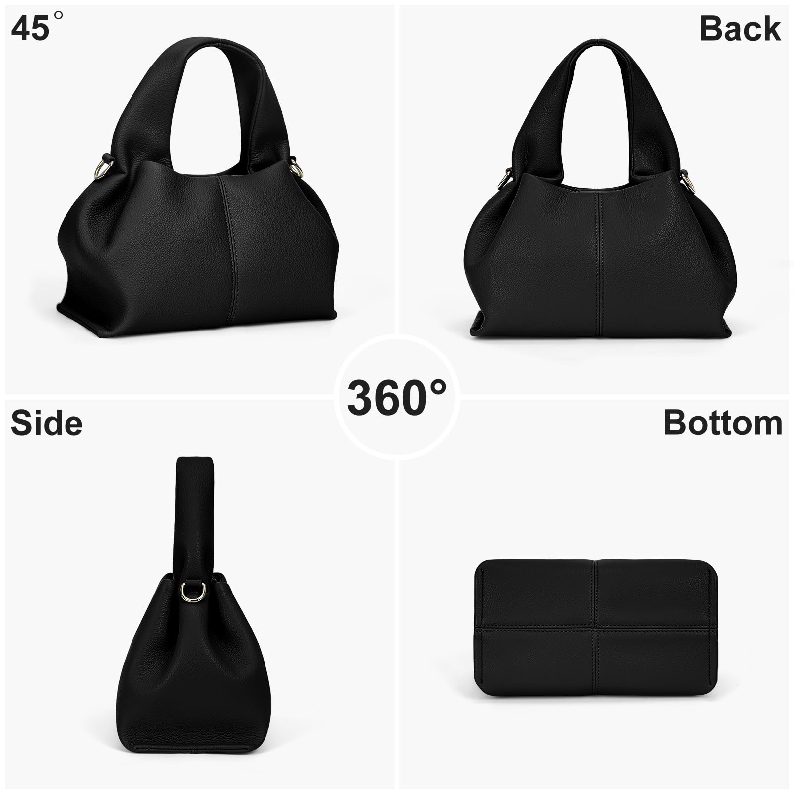 ACUYE Sac fourre-tout en cuir synthétique pour femme, sac à main avec bandoulière réglable, style Y2K, pour l’automne
