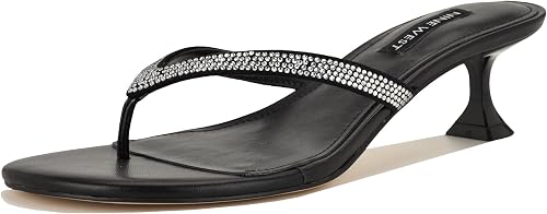 Nine West Women's Cruise Heeled Sandal, Black 002, 7