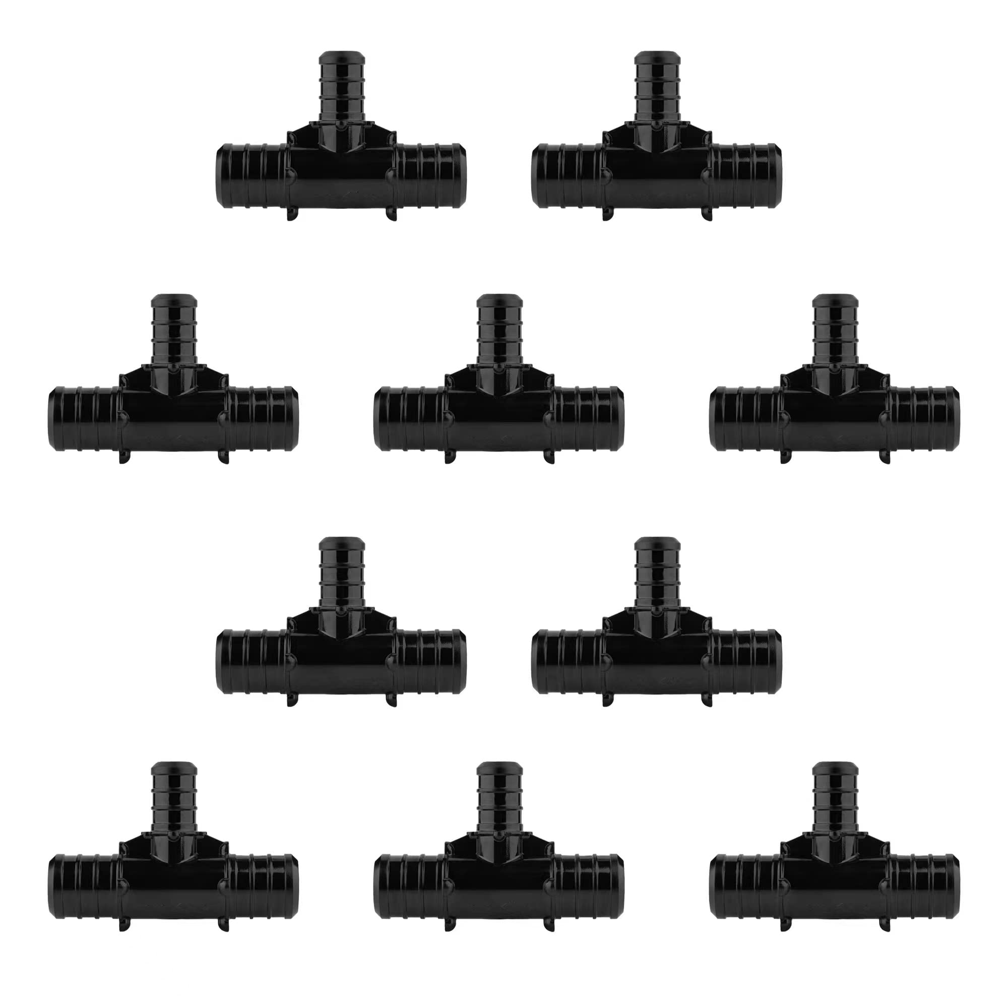 EFIELD - Paquete de 10 conectores de polietileno PPSU de 3/4 x 3/4 x 1/2 pulgadas para conexión de tubos Pex, ASTM F2159 (paquete de 10)