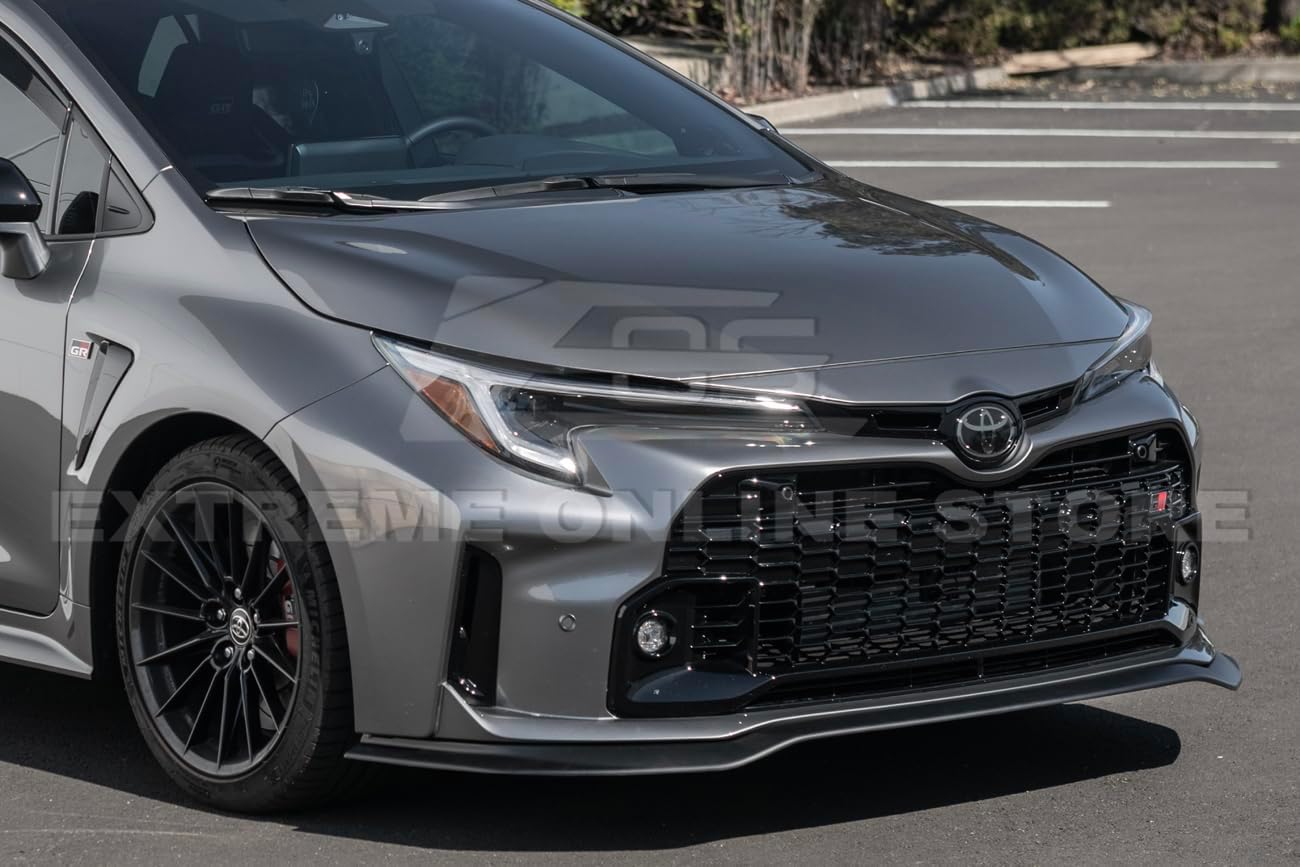 Replacement for 2023-2024 Toyota GR Corolla Models | GR Style Front Bumper Lip Splitter (ABS Plastic - Matte Black)