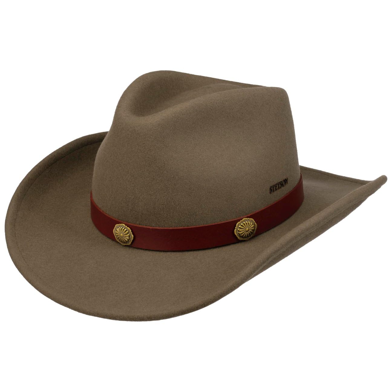 Stetson Tamalo Cappello Cowboy Western Feltro di Lana Tascabile con Fascia in Pelle Uomo Autunno Inverno