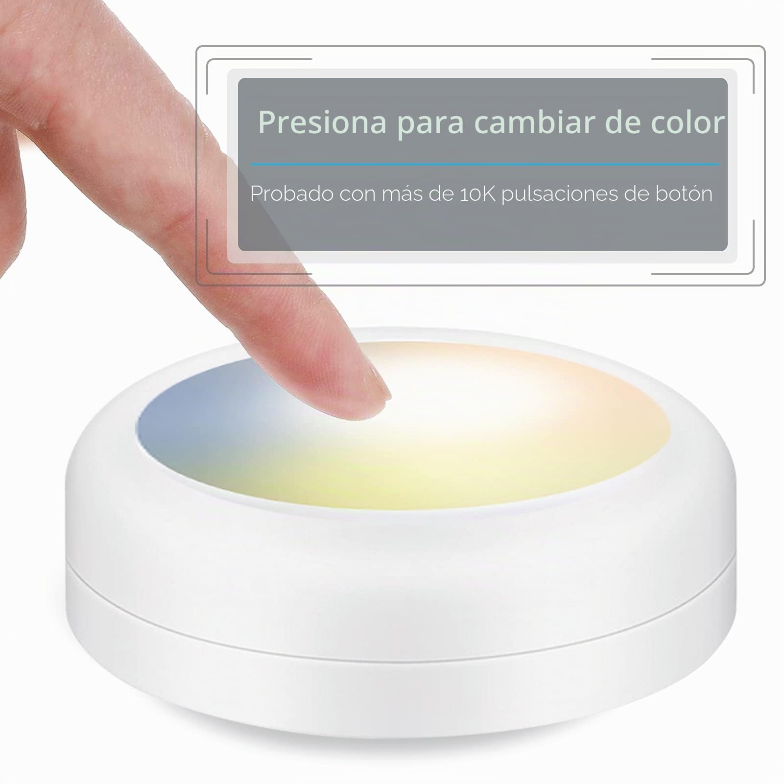 Luces Led Armario a Pilas Inalambrica,Regulable 3 Colores Luz Vitrina LED con Mando a Distancia LED Cocina Bajo Mueble Sin Cable Foco LED Bateria Interior Lámpara Escalera Adhesiva Luz Nocturna Casa