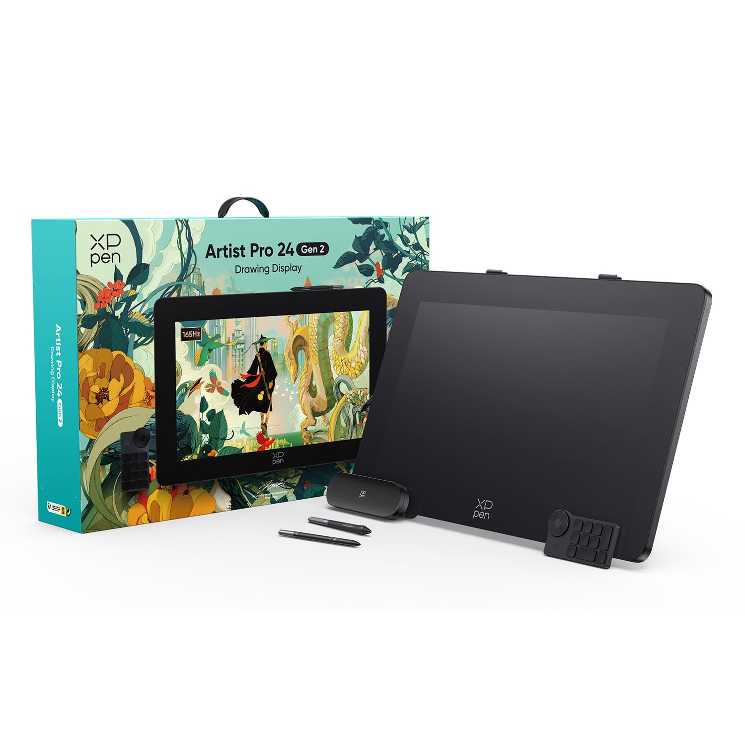 XPPen Artist Pro 24 (Gen 2) 165Hz Tavoletta Grafica con Schermo 2,5K Professionale per Illustratori, Grafici, Artisti di Videogiochi, Animazione, Designer Industriali e Architettonici in 3D