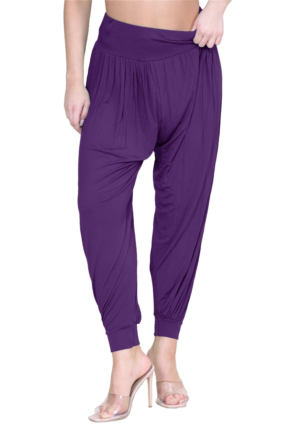 Leggings holgados Hareem Ali Baba morados en talla grande 48-50 de longitud completa 8