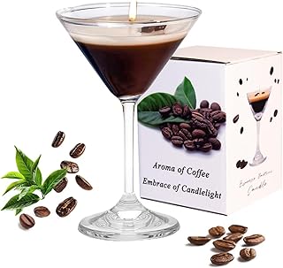 Espresso Martini Candle Unique Gifts for Women Girls,Strong Scented, Natural Soy Wax Coffee Candle Decor for Home,Bedroom,Bar,Coffee Martini Candles Gifts for Christmas,Birthday,Halloween
