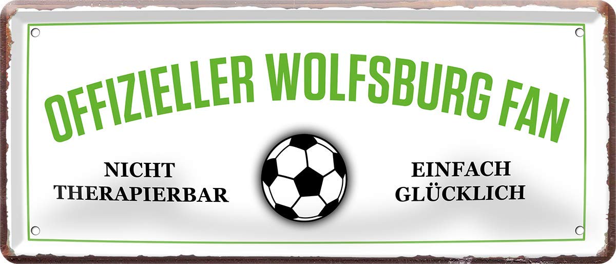 Targa In Metallo Hamburg Fan – Semplicemente Felice Calcio – 28x12 Cm – Decorazione Da Parete Vintage