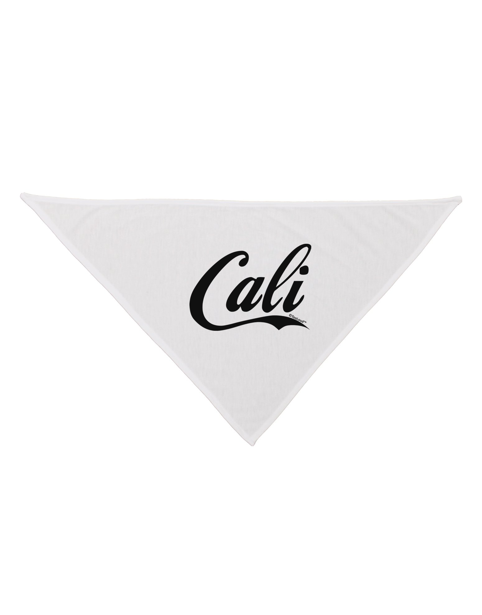 TOOLOUDCalifornia Republic Design - Cali Printed White Dog Bandana 26"