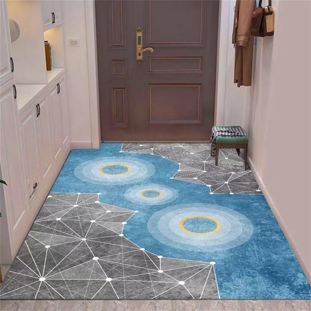 Tapis enfant antidérapant et résistant à la saleté bleu