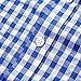 CATERTO Men Plaid Cotton Casual Slim Fit Long Sleeve Button Down Dress Shirts Dark Blue M
