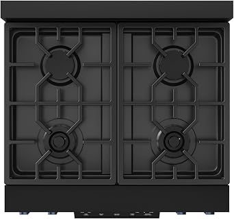 Gordon Ramsay by THOR Kitchen 30 Inch Professional Gas Range with Tilt Panel Touch Control in Black/Navy Blue