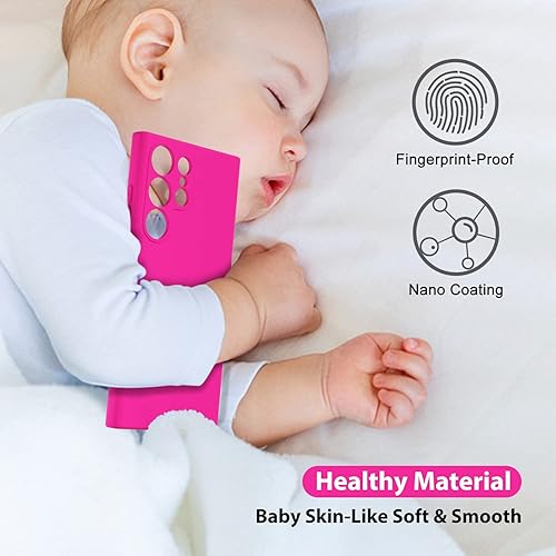 Miniatura 6 de Oakxco Funda protectora para Samsung Galaxy S23 Ultra de silicona líquida, color sólido brillante fluorescente, bonita funda protectora delgada de