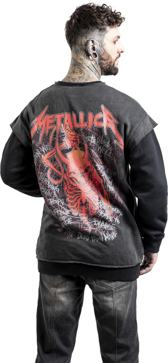 Metallica EMP Signature Collection Uomo Felpa grigio scuro/nero