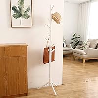 Vista 4 de Percha de madera maciza Perchero de pie Perchero colgante de ropa Percha Dormitorio
