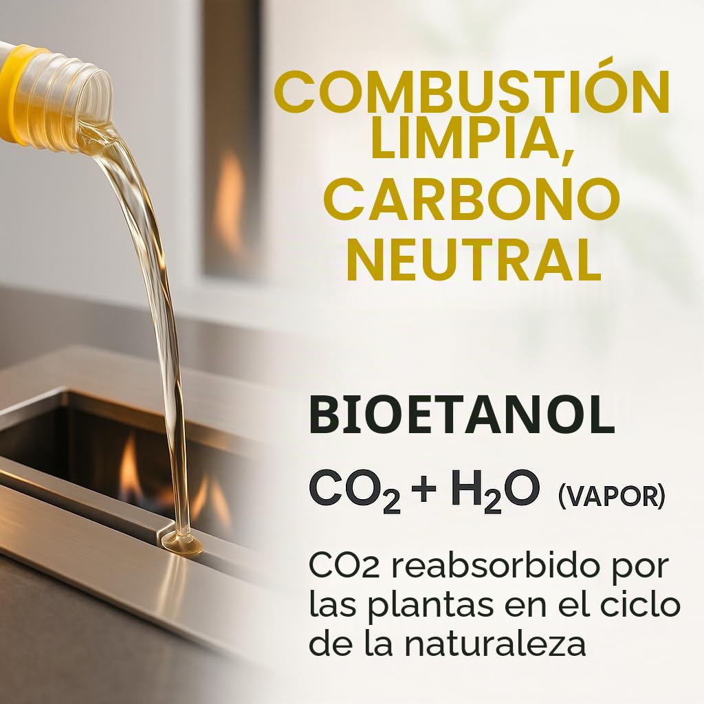 GiDeli Bioetanol - 20 l - Sin olor - 96,6 % de etanol - Para interior y exterior - Fabricado a partir de maíz y remolacha azucarera