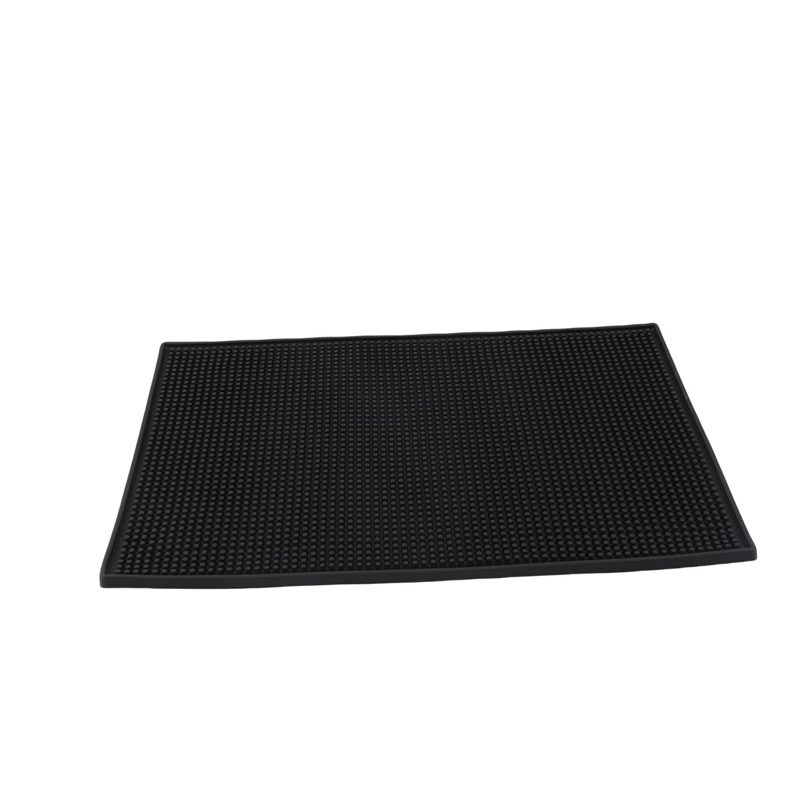 Generic Alfombrillas de Bar para Encimera, Antideslizantes, Impermeables, para Servicio de Cócteles, para Cocina Casera, 17,7x11,8 Pulgadas, PVC Negro (4PCS)