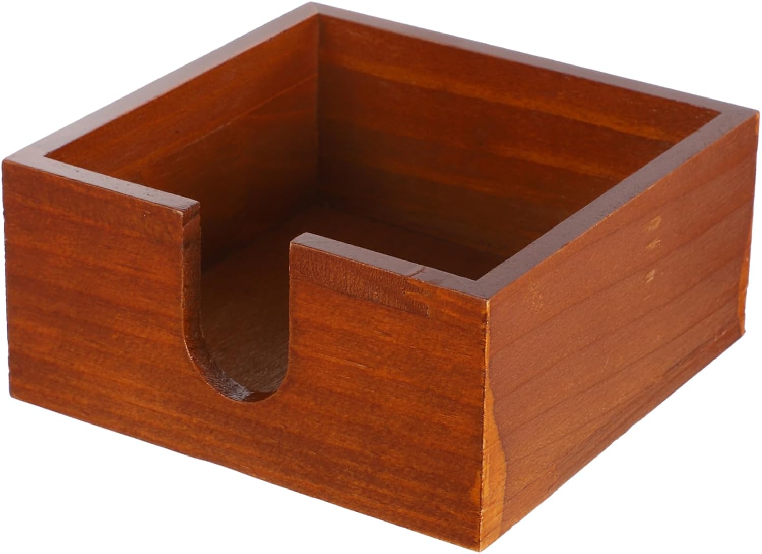 4pcs Square Wooden Napkin Holder Dispenser for Table Rustic Design Tissue Organizer for Kitchen Office Restaurant Party Home Use Practical Creative and Safe Decor